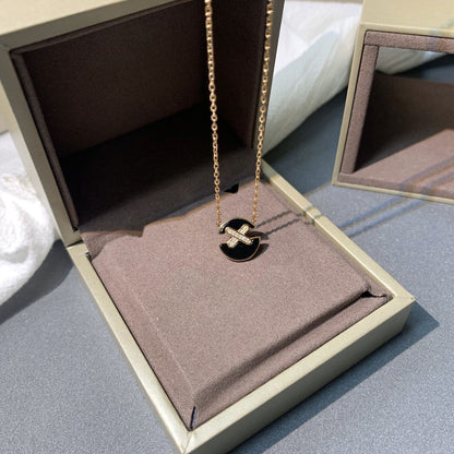 [⭐Renara]JEUX DE PINK GOLD DIAMOND NECKLACE