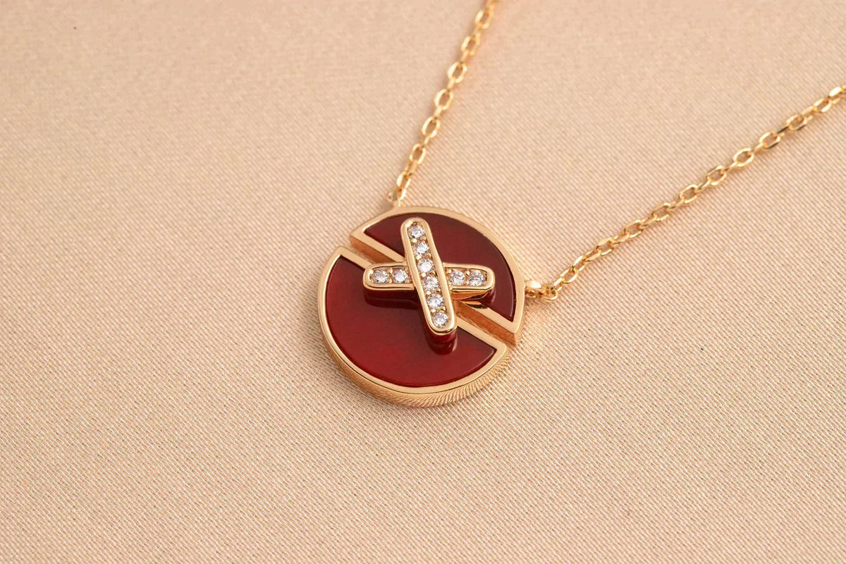 [⭐Renara]JEUX DE ROSE GOLD DIAMOND NECKLACE