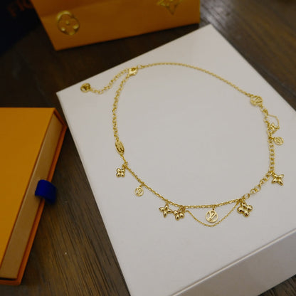 [⭐Renara]BLOOMING SUPPLE NECKLACE BRASS