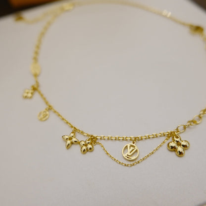 [⭐Renara]BLOOMING SUPPLE NECKLACE BRASS