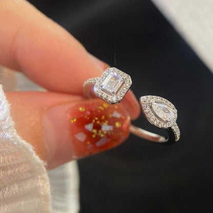 [⭐Renara]MY TWIN TOI & MOI SILVER DIAMOND RING