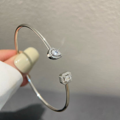 [⭐Renara]JONC FLEX MY TWIN TOI & MOI SILVER DIAMOND BRACELET