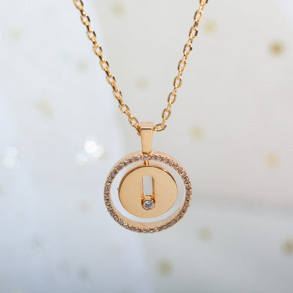 [⭐Renara]Demo MOVE PM NECKLACE PINK GOLD DIAMOND