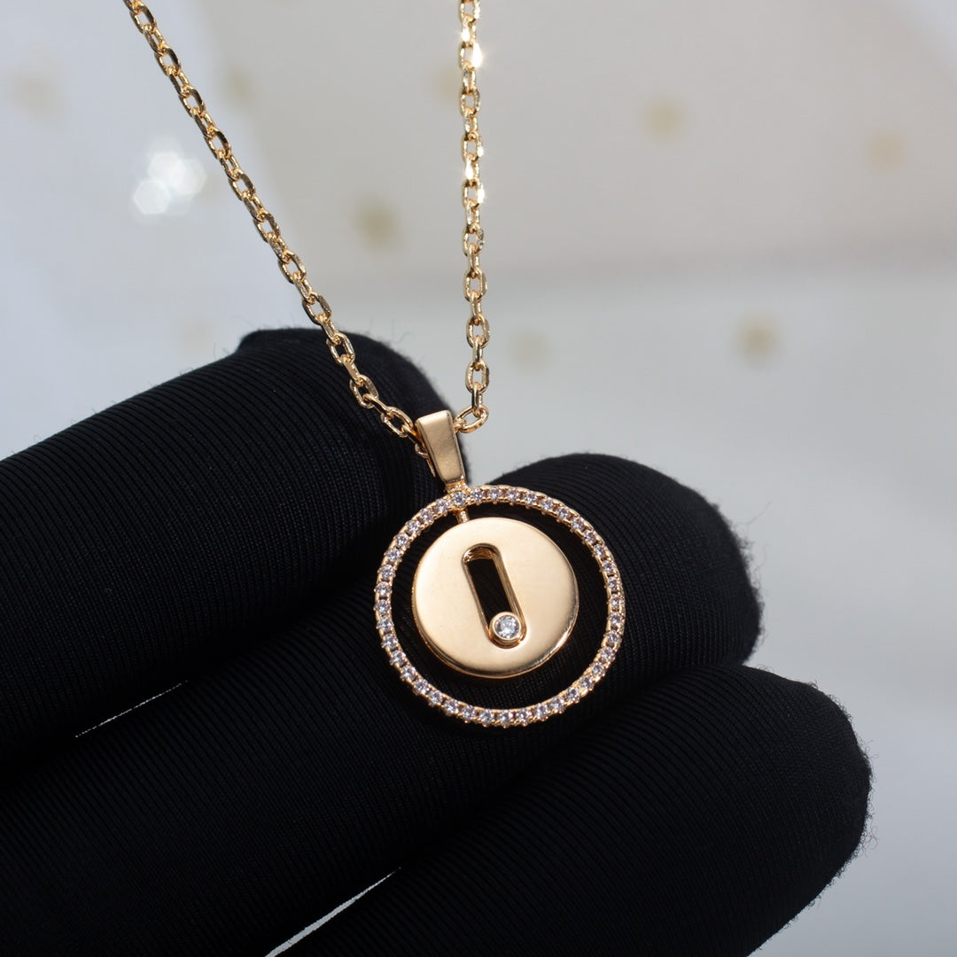 [⭐Renara]Demo MOVE PM NECKLACE PINK GOLD DIAMOND