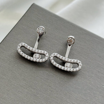 [⭐Renara]MOVE UNO SILVER DIAMOND EARRINGS