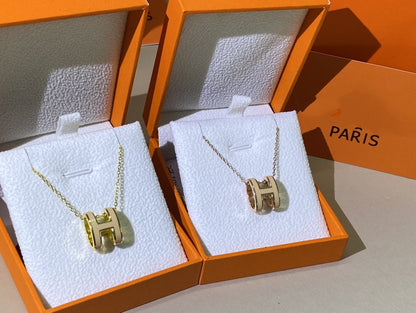 [⭐Renara]HM CLIC YELLOW ENAMEL GOLD NECKLACE