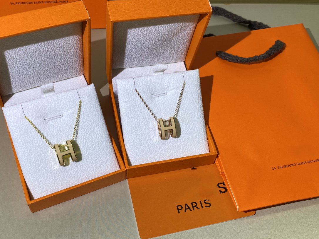 [⭐Renara]HM CLIC YELLOW ENAMEL GOLD NECKLACE