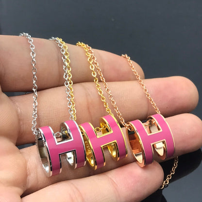 [⭐Renara]H NECKLACE PINK