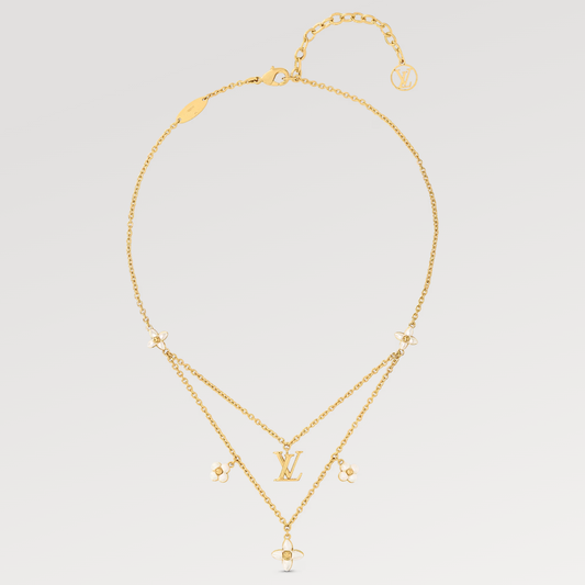 [⭐Renara]FLOWERGRAM GOLD MOP DOUBLE ROW NECKLACE