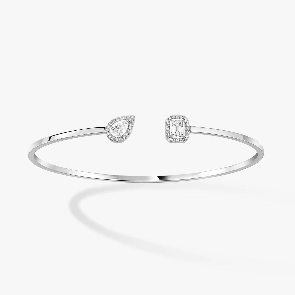 [⭐Renara]JONC FLEX MY TWIN TOI & MOI SILVER DIAMOND BRACELET