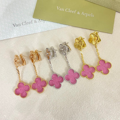 [⭐Renara]2026 NEW CLOVER 2 MOTIF  BUBBLE PINK ENAMEL