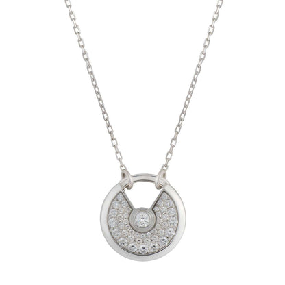 [⭐Renara]AMULETTE SILVER FULL DIAMOND NECKLACE