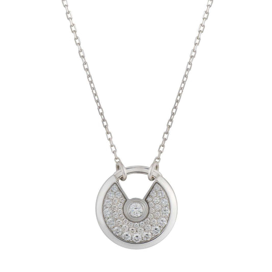 [⭐Renara]AMULETTE SILVER FULL DIAMOND NECKLACE