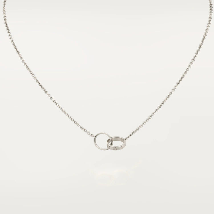 [⭐Renara]LOVE NECKLACE PINK GOLD AND SILVER