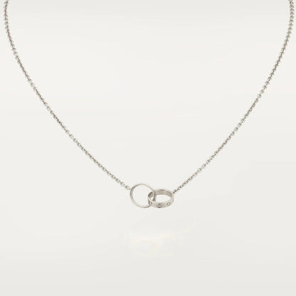 [⭐Renara]LOVE NECKLACE PINK GOLD AND SILVER