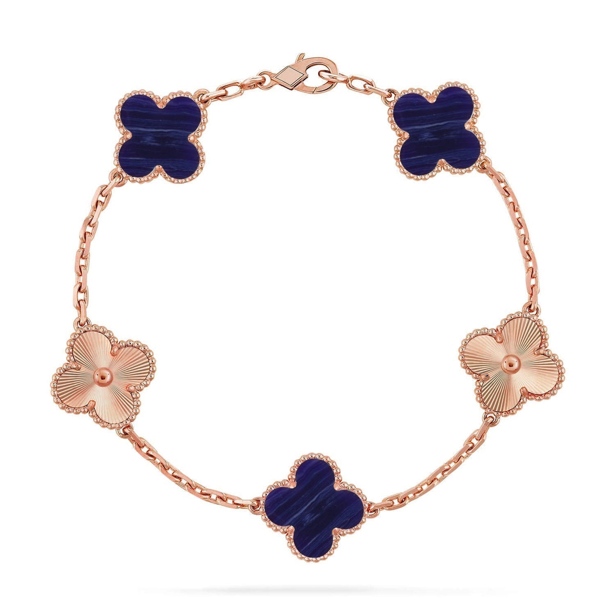[⭐Renara]CLOVER 5 MOTIF PURPLE STRIPES BRACELET COLLECTION
