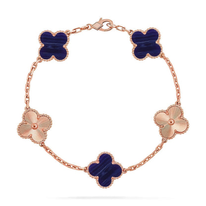 [⭐Renara]CLOVER 5 MOTIF PURPLE STRIPES BRACELET COLLECTION