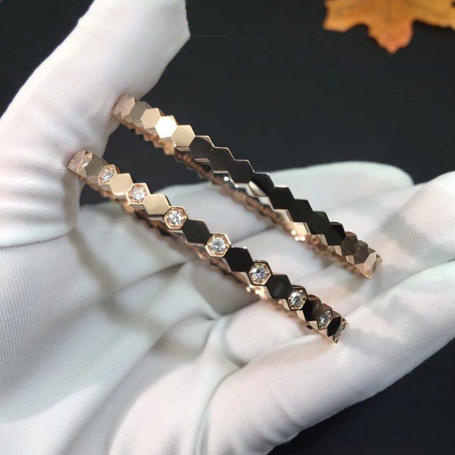 [⭐Renara]BEE LOVE PINK GOLD DIAMOND BRACELET