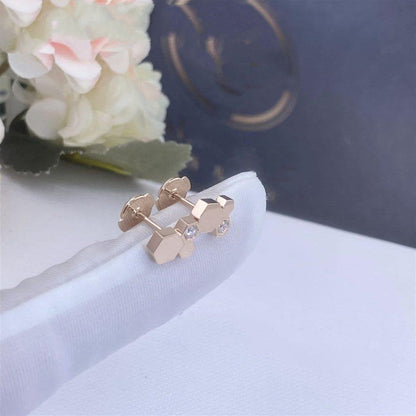 [⭐Renara]BEE LOVE PINK GOLD DIAMOND EARRINGS