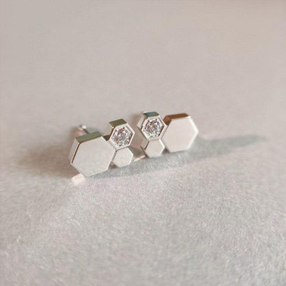 [⭐Renara]BEE LOVE SILVER DIAMOND EARRINGS