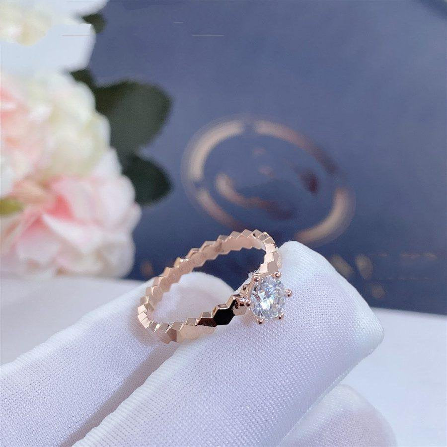 [⭐Renara]BEE LOVE RING PINK GOLD 1 DIAMOND