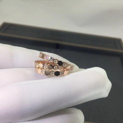 [⭐Renara]BEE LOVE RING PINK GOLD DIAMOND