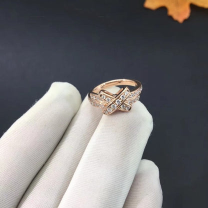 [⭐Renara]JEUX DE RING PINK GOLD DIAMOND