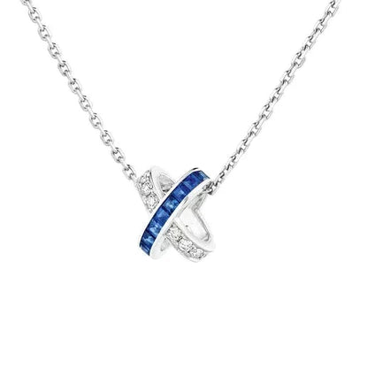 [⭐Renara]LIENS DIAMOND SILVER NECKLACE