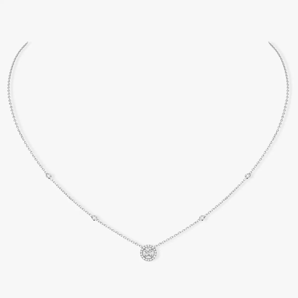 [⭐Renara]Diamond Necklace 0,20ct Brilliant Shape Joy
