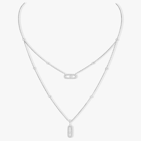 [⭐Renara]MOVE 2 ROW DIAMOND NECKLACE