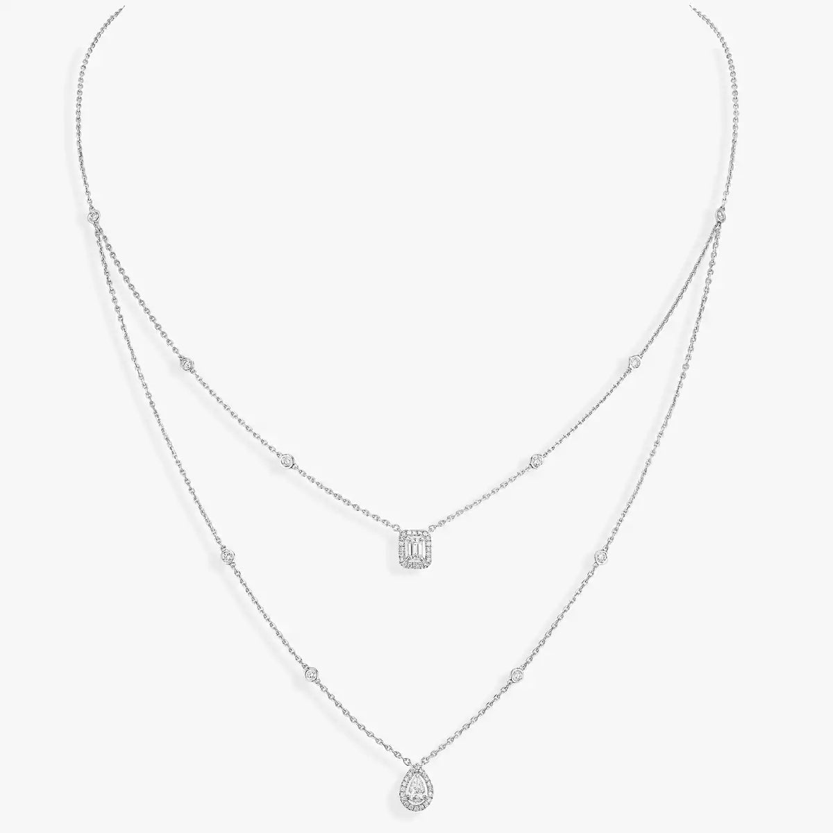 [⭐Renara]Diamond Necklace My Twin 2 Rows