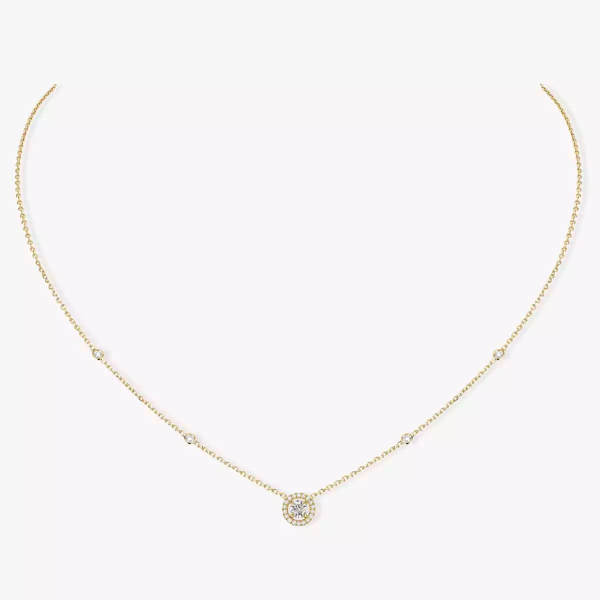 [⭐Renara]Diamond Necklace 0,20ct Brilliant Shape Joy
