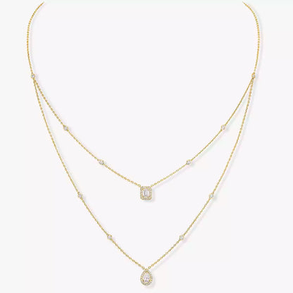 [⭐Renara]Diamond Necklace My Twin 2 Rows