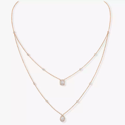 [⭐Renara]Diamond Necklace My Twin 2 Rows