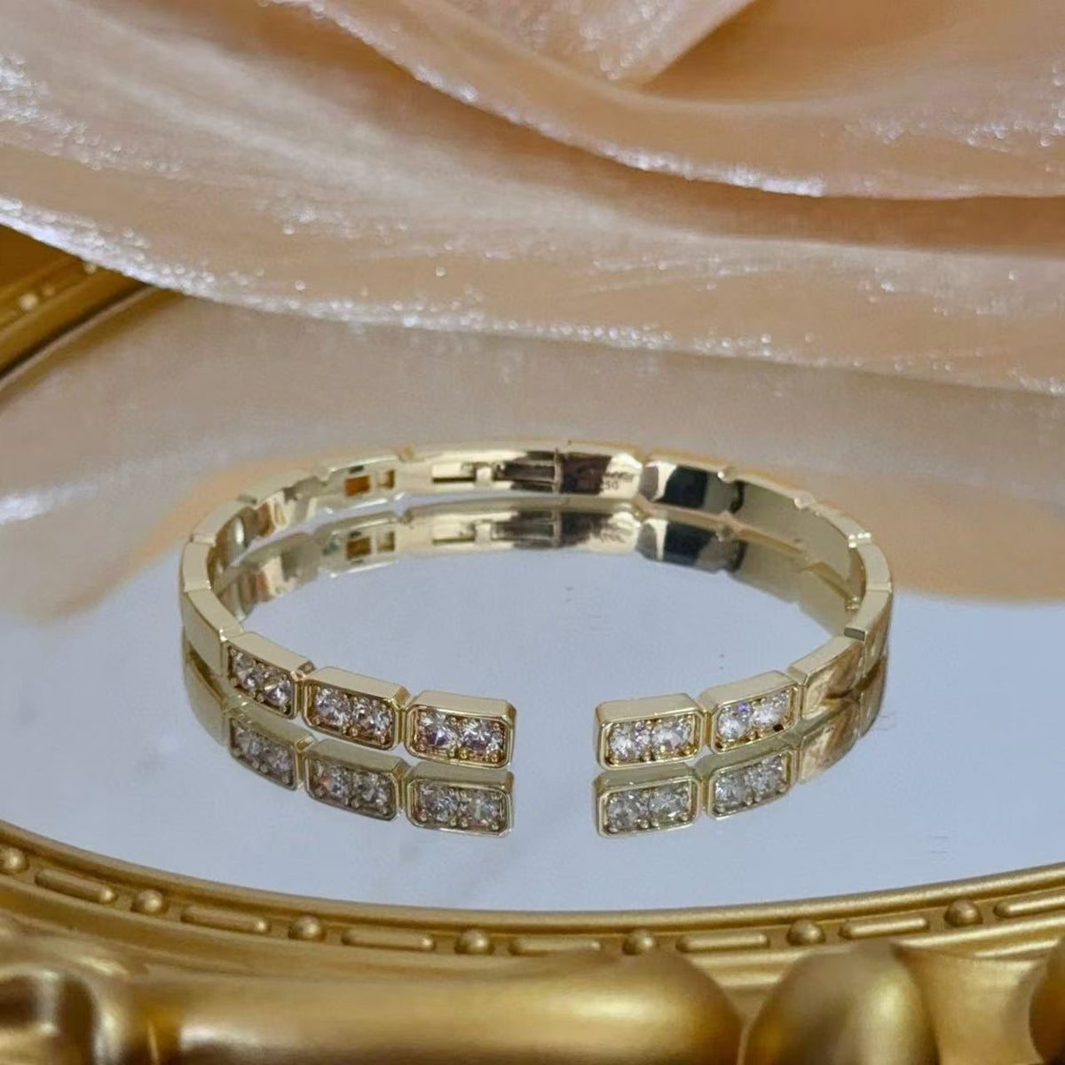 [⭐Renara jewelrys]LOVE DIAMOND OPEN  BRACELET