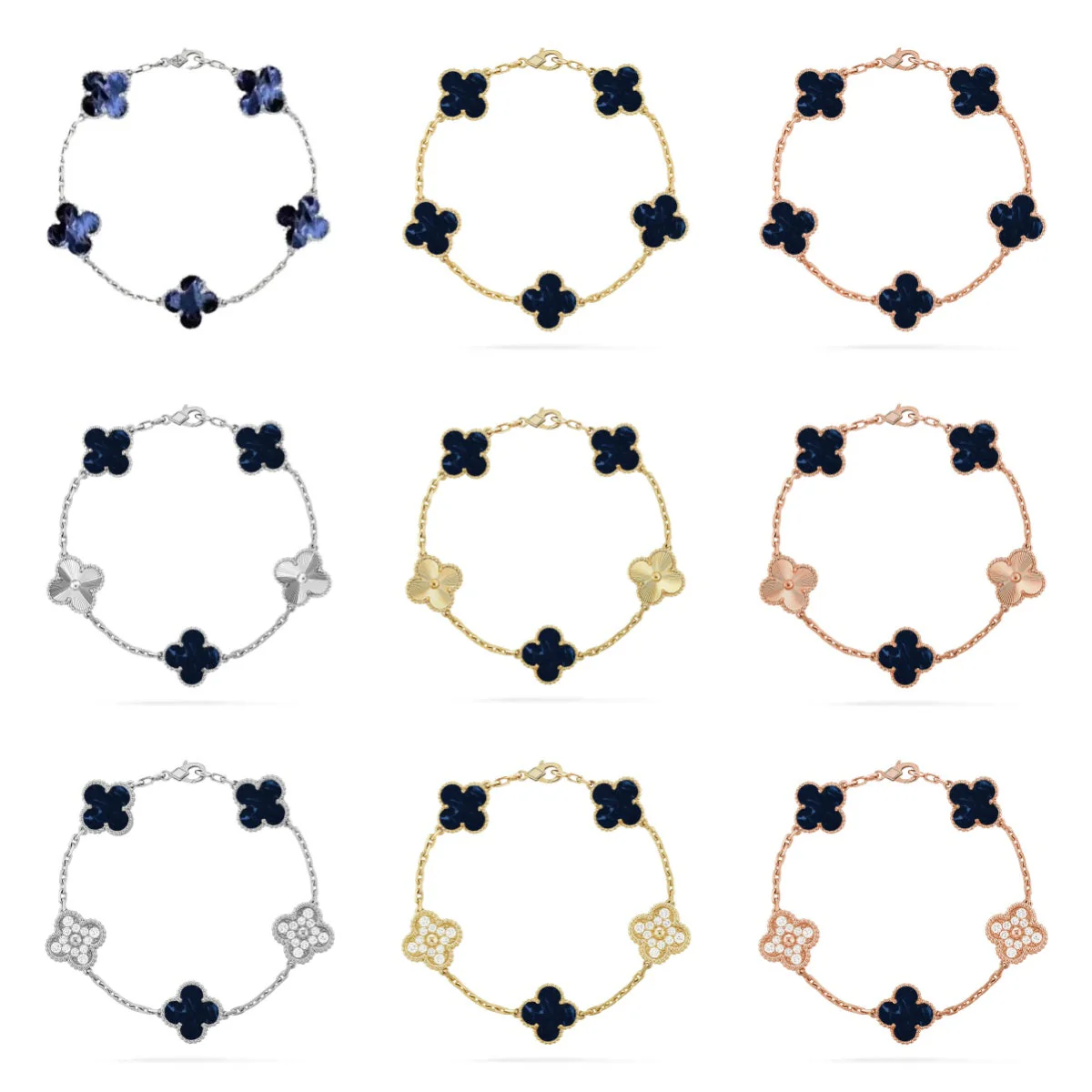 [⭐Renara]CLOVER 5 MOTIF PIETERSITE BRACELET COLLECTION