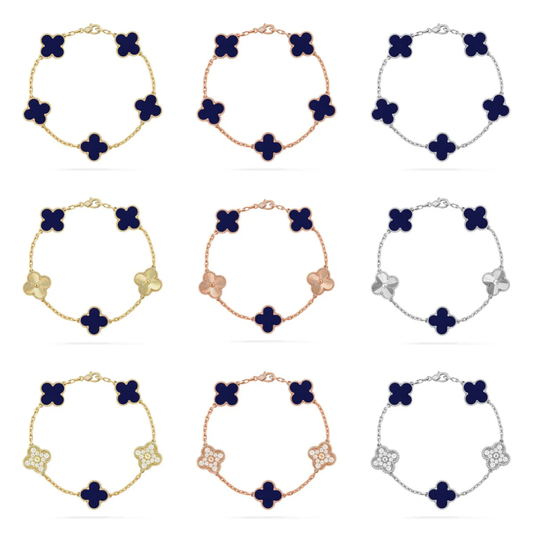 [⭐Renara]CLOVER 5 MOTIF LAPIS LAZULI BRACELET COLLECTION