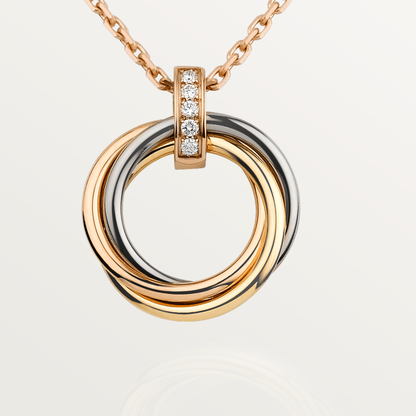 [⭐Renara]TRINITY NECKLACE GOLD  DIAMONDS