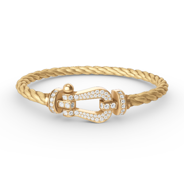 [⭐Renara]FORCE LARGE HORSESHOE FULL DIAMOND BRACELET GOLD