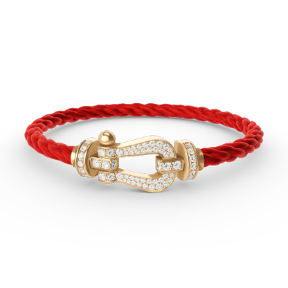 [⭐Renara]FORCE LARGE HORSESHOE FULL DIAMOND BRACELET GOLD