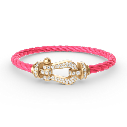 [⭐Renara]FORCE LARGE HORSESHOE FULL DIAMOND BRACELET GOLD