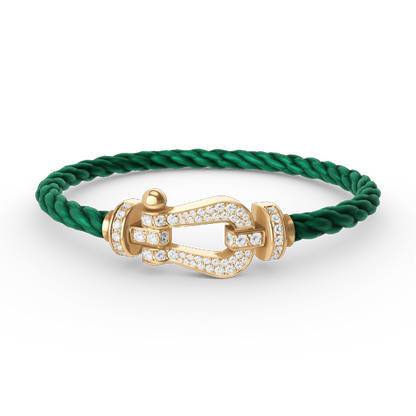 [⭐Renara]FORCE LARGE HORSESHOE FULL DIAMOND BRACELET GOLD