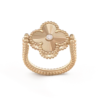 [⭐Renara]CLOVER RIVERSIBLE ROSE GOLD RING