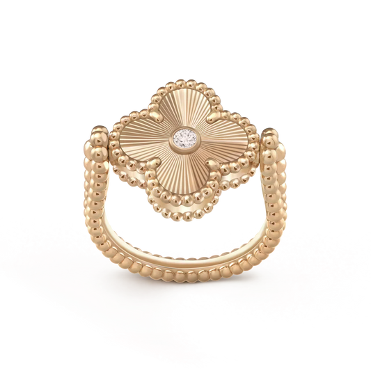 [⭐Renara]CLOVER RIVERSIBLE ROSE GOLD RING
