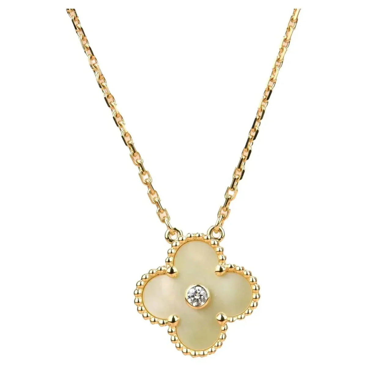 [⭐Renara]CLOVER 15MM DIAMOND GOLD MOTHER OF PEARL NECKLACE