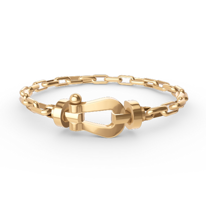 [⭐Renara]FORCE LARGE HORSESHOE CLASP  METAL BRACELET