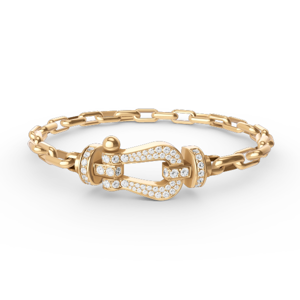[⭐Renara]FORCE LARGE HORSESHOE CLASP  METAL BRACELET
