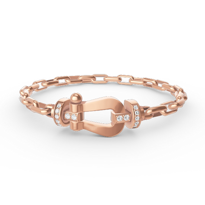 [⭐Renara]FORCE LARGE HORSESHOE CLASP  METAL BRACELET