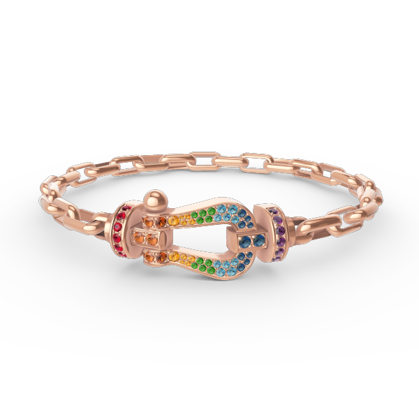 [⭐Renara]FORCE LARGE HORSESHOE CLASP  METAL BRACELET