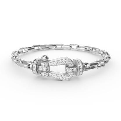 [⭐Renara]FORCE LARGE HORSESHOE CLASP  METAL BRACELET
